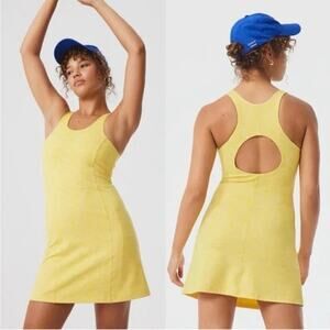Outdoor Voices Flow Circle Back Dress Spring Fling Spacedye Yellow small